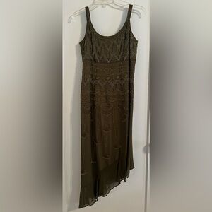 Jones New York Green Embellished Maxi Skirt